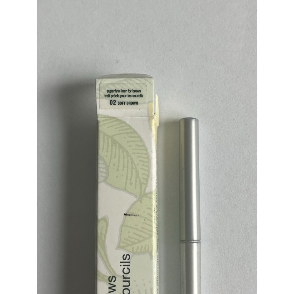 Clinique Superfine Liner For Brows Full Size 02 Soft Brown Twist Up Pencil NIB - Picture 2 of 4